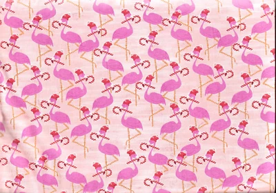 45" 100% cotton Christmas fabric "Flamingo Christmas" by Paintbrush Studios