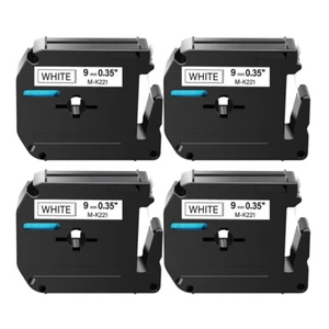 Cinta de casete 4PK negra sobre blanca MK221 M-K221 para Brother P-touch PT-110 PT-70SR - Imagen 1 de 8