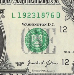 1923 1876 Tombstone Date Note Fancy Serial Number One Dollar Bill - Picture 1 of 11