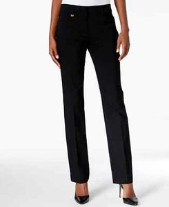 /LX021/ JM Collection Petite kurze kurvige Ponte-Hose mit Bauchkontrolle schwarz Größe 12 PS - Bild 1 von 2