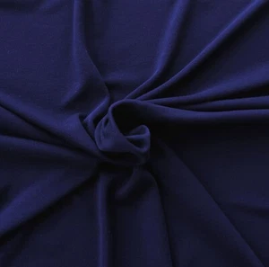 Navy Sweater Knit Interlock Fabric by the Yard Poly Acrylic - Picture 1 of 3