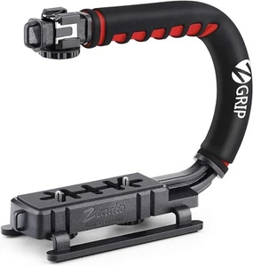 Video Action Stabilizing Handle Grip Handheld Stabilizer with Cold Shoe Mount fo - Picture 1 of 6