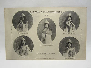 Antica Cartolina Carnevale 1913 Damigelle Honneur Chalon 71 C P A Animato - Picture 1 of 2