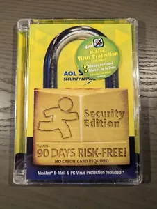 AOL CD-ROM Security Edition - McAfee incluso - Vintage & Sigillato - Foto 1 di 3