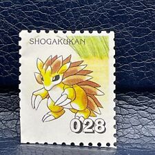 Sandslash Pokemon Stamp Style Mini Card No.028 Nintendo Shogakukan Japanese F/S