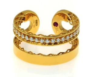Roberto Coin Symphony 18K Yellow Gold Diamond 0.30ctw Ring Sz 6.5 - Picture 1 of 12