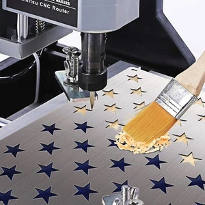 American Flag 201 Stainless Steel 50 Stars Stencil 50 Stars Stencil- Large NEW - Picture 1 of 7