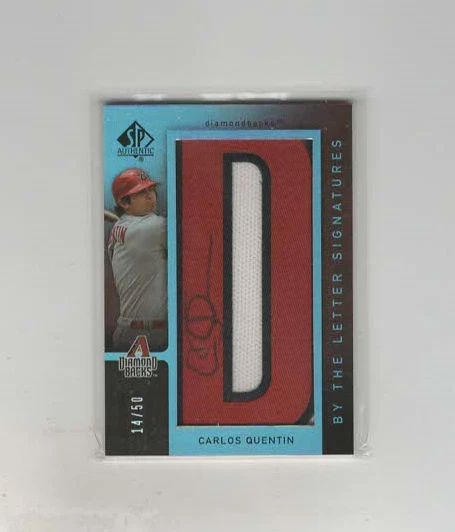 2007 SP Authentic By the Letter Signatures /50 Carlos Quentin (Letter D) Auto 9b - Image 1 of 2