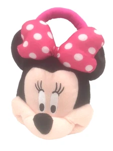 Disney Minnie Mouse Ears Pink Black Zipper Plush Kids Tote Handbag - Bild 1 von 7