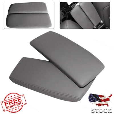 Synthetic Leather Console Lid Armrest Cover Fits Acura RL 2005-2010 Taupe Gray Foto 1 de 4
