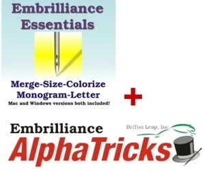 Embrilliance Essentials & AlphaTricks Kombi Stickmaschine Software - Bild 1 von 4