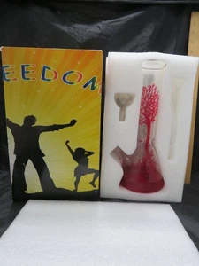 Freedom Glas Pfeifenbong rot Design 11" hoch - Bild 1 von 12