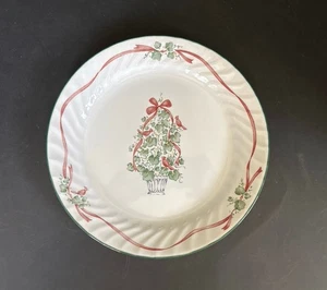 4er Set Corelle Callaway Feiertag Essteller rotes Band Efeu Topiary 10,25" - Bild 1 von 5