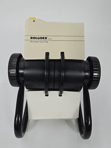 Rolodex Classic Rotary Card File RBC-600 2.5X4 Blank Cards in Plastic Sleeves - Picture 1 of 7