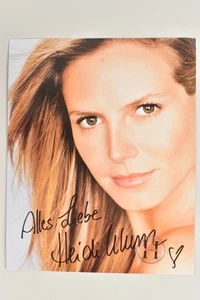 Heidi Klumm - mit Echtheitsbutton - original Autogramm - ca. 25,5x20cm - Autogra - Picture 1 of 2