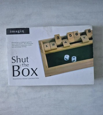 Imagin Deluxe Handmade Wooden Shut The Box Game With Instruction 1-2 Players VGC - Image 1 of 4