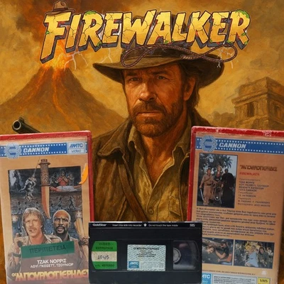 Firewalker VHS – Chuck Norris Cult Classic – Original Greek Tape – Very Hard to - Image 1 of 4