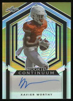 2023 Leaf Metal Rookie Continuum XAVIER WORTHY Autograph RC Auto Card #59/63 - Image 1 of 2