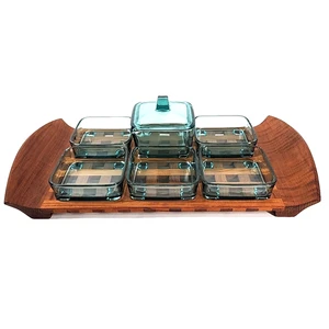 Vtg DANSK 8 Piece Teak Lattice Tray W/Inserts JHQ Quistgaard 1960s Denmark MCM - Picture 1 of 20