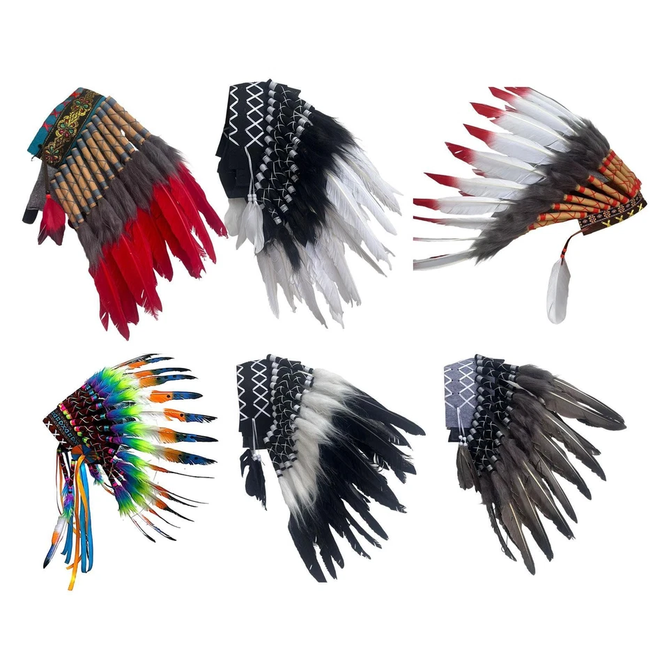 Native American Indian Headdress Chief Hat Headwear for Dress up Adults Kids - Image 1 of 1