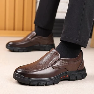 Hombres Mocasines Sin Cordones Negocios Informales Cuero Zapatos Clásicos Suave Transpirable Planos - Imagen 1 de 8