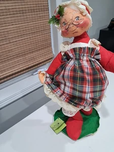 Vintage 1967 ~ Large 18"~ Annalee Doll~ Mrs. Claus~ USA ~ ORIGINAL LABEL! - Picture 1 of 14