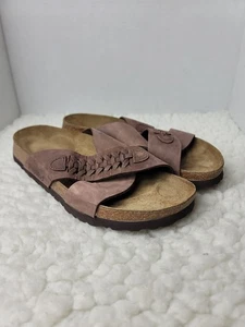 Birkenstock Papillio Daytona Womens Slip Sz 10 Brown Leather Crossover Strap - Picture 1 of 10