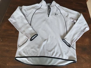Under Armour Mens Cold Gear Gray Size XL Fleece Pullover Jacket Quarter Zip - Picture 1 of 11