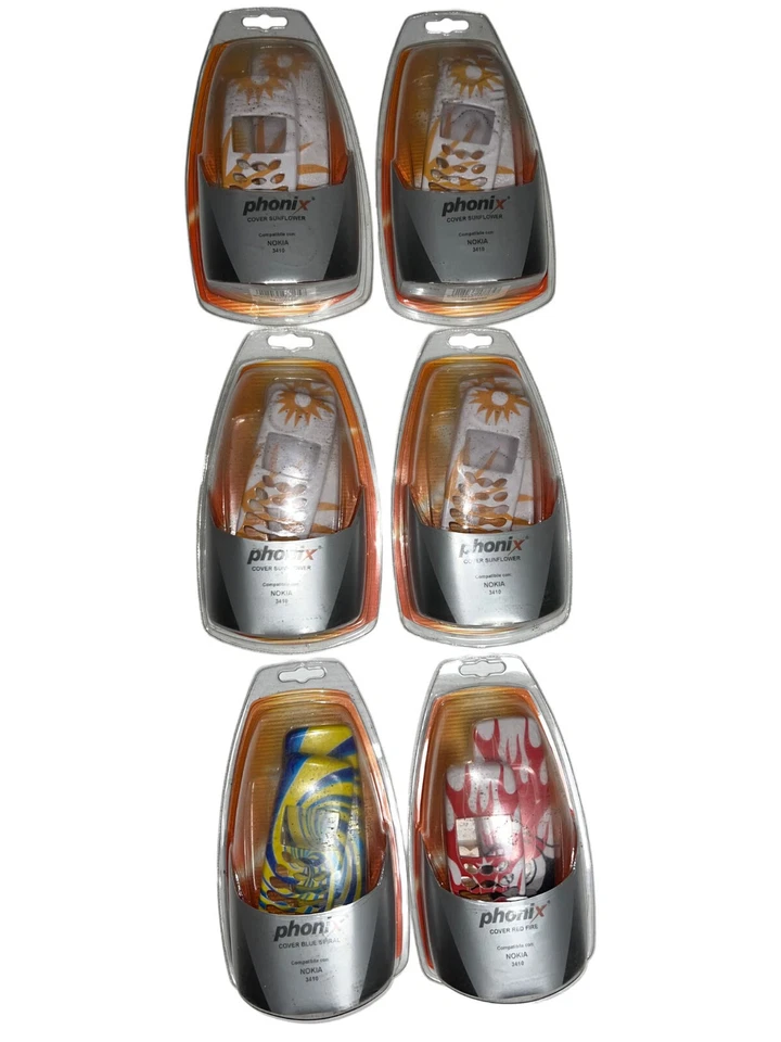 6 Cover non originali PHONIX per nokia 3410- 3 differenti colori / fantasie  - Immagine 1 di 1
