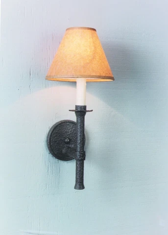 Mano Iron Sconce, Made by Master Blacksmith, Weathered Iron Cover