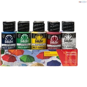 10-Color Multi-Surface Acrylic Paint Set – Non-Toxic & Versatile 2oz Bottles - Picture 1 of 3
