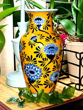Vintage Imperial China Seymour Mann Floral Vase Fine Porcelain blue flowers