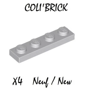 Lego 3710 - 4x Plaque / Plate 1x4 - Gris Clair / Light Bluish Gray- NEUF NEW - Imagen 1 de 1