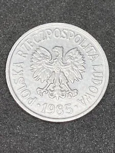 Poland 20 Groszy 1985 Polska Eagle Wings Coin - Picture 1 of 4