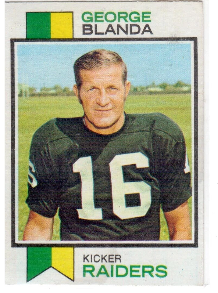 1973 Topps GEORGE BLANDA #25  Raiders - Image 1 of 1