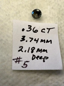 Genuine MONTANA BLUE SAPPHIRE Round .36ct, 3.74mm, 2.18mm Gemstone #5 - Picture 1 of 12