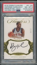 2016-17 Panini Flawless Premium Ink Anfernee Hardaway PSA 8 PI-AH Gold #'d to 10