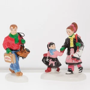 Department 56 Snow Village Everybody Goes Skating At Rollerama Figurines #54928 - Picture 1 of 11