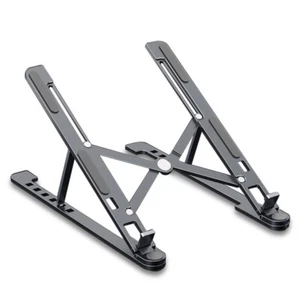  Aluminum Alloy Laptop Cooling Rack Foldable Laptop Rack Portable Adjustable - Afbeelding 1 van 12