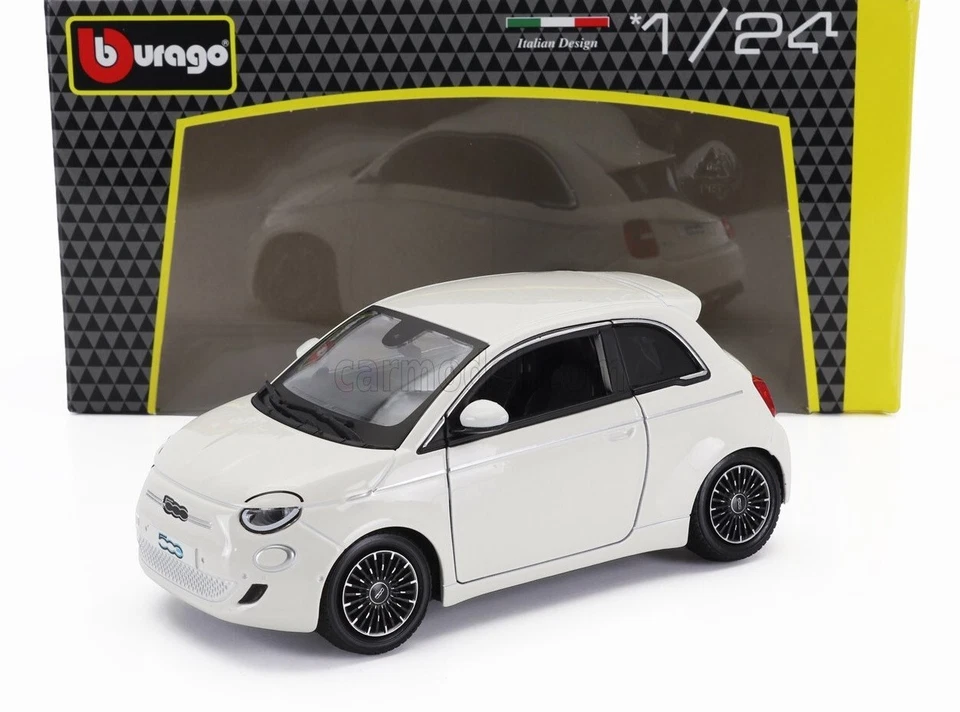 18-21110 Bburago - Fiat 500e (2023) bianca - Scala 1 24