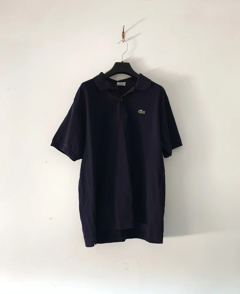 Lacoste Mens Size 6 casual short sleeve polo shirt Color navy blue 100% cotton - Imagen 1 de 4