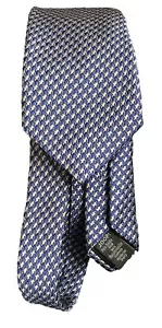 Corbata de algodón con patrones de seda azul gris Joop para hombre hecha en Italia de 3" de ancho - Imagen 1 de 5