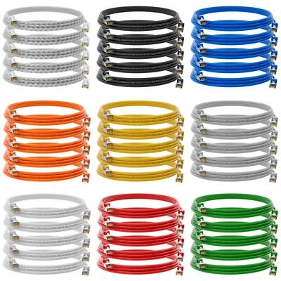 HB-DIGITAL 5x Stück CAT 6 Patchkabel Kupfer S/FTP Netzwerk Internet Ethernet LAN RJ45 Kabel