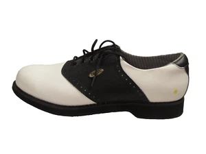 ETONIC Tour Dri Lite Men's Saddle Golf Shoe Size 9.5 M Brown/White, Brand New! - Picture 1 of 20