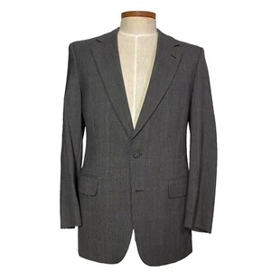 Burberrys Men Jacket Window Pane Check 2 Button Single Breasted Wool 40L 80s VTG - Picture 1 of 14