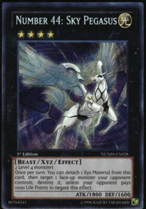 Yu-Gi-Oh! - Number 44: Sky Pegasus Number Hunters NUMH-EN028 SR 1st Edition - Picture 1 of 2