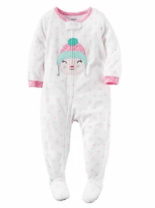 NWT Carter's Baby Girl 12m Cat Sleeper Romper Footed Pajamas - Picture 1 of 6