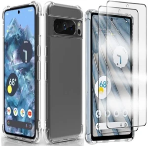 Pour Google Pixel 8 Pro Étui Transparent Silicone Chocs Téléphone Housse + Écran - Photo 1 sur 12