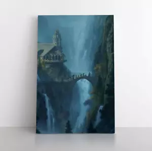 Impresión de pintura Rivendel Señor de los Anillos LOTR enmarcada lienzo arte de pared impresión - Imagen 1 de 9