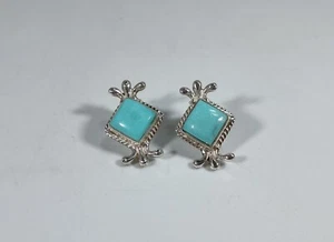 Amerikanische Ureinwohner Navajo Sterlingsilber Türkis Ohrstecker von Louise Joe - Bild 1 von 7